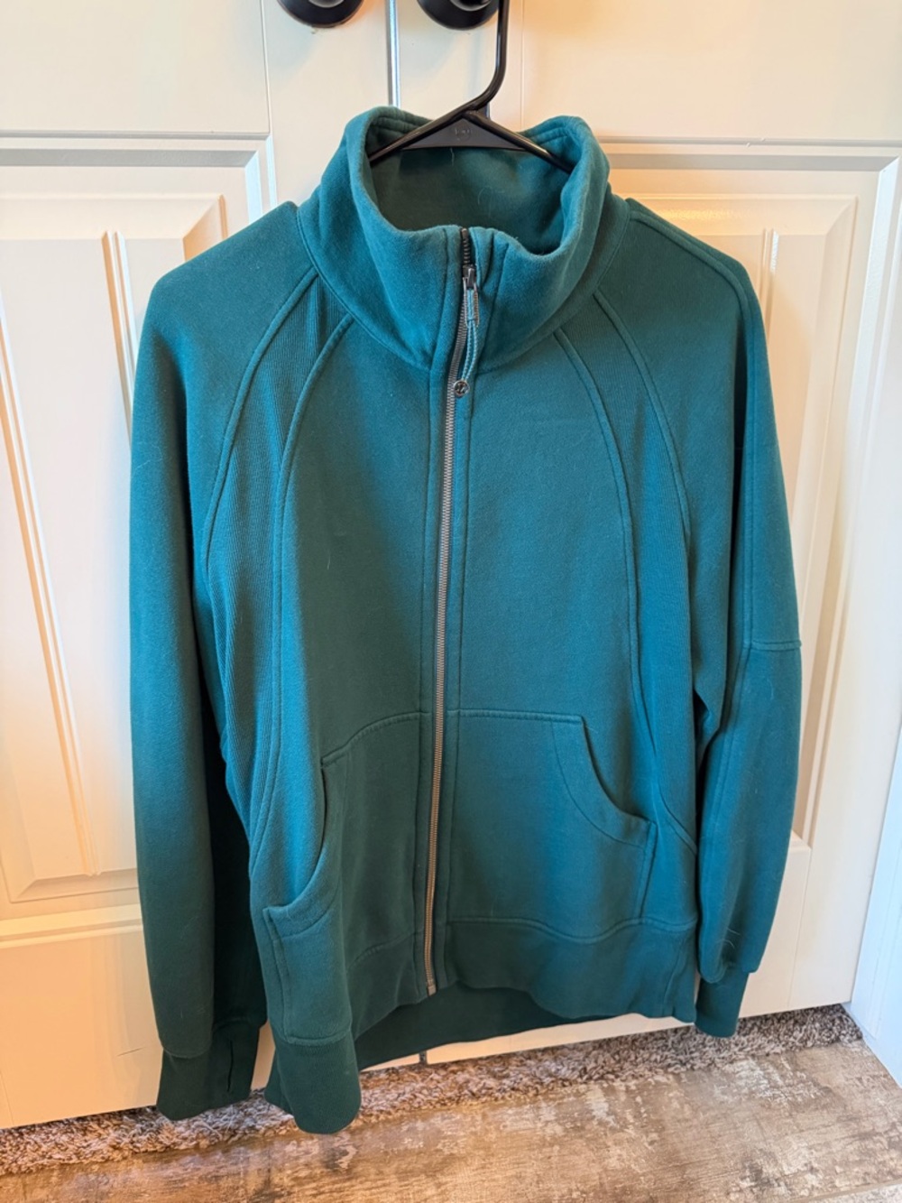 lululemon storm teal full zip funnel neck scuba - Picture 2 of 5